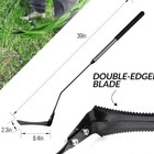 39 In  Steel Handle Double Blade Weeder