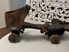 Antique Roller Skates Rare Micajah C Henley Skate Wood Wooden Wheels Patent 1883