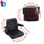Tractor Forklift Seat With Armrest For Excavator Skid Loader Backhoe Universal