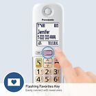 Panasonic Expandable Cordless Phone Answering Machine Call Block 2 Handset White