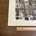 Vintage Georges Schreiber Signed    aerialist    Abstract Lithograph Circus The Net