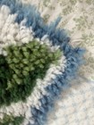 Vintage Floral Lattice Latch Hook Rug Cottagecore Grannycore Movie Prop 80s