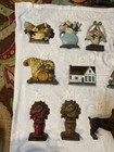 Antique  vintage  Cast Iron  door Stops  Lot Of 1  Flowers  Cottages  Dogs  Etc