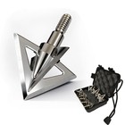 12pcs Silver Broadheads 100 Gr 4 Blade Crossbow Stainless Steel Hunting Tips