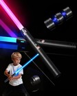 Lightsaber  Metal Hilt Dueling Light Sabers Rgb 16 Color Fx Sound Doubled Blade