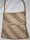 Swaziland Or South Africa Two-piece Interlocking Hand-woven Wicker   Straw Purse