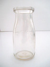 Half Pint Milk Bottle Embossed Lettering 5 1 4  Tall Vintage