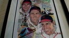 Stan Musial terry Moore   Enos Slaughter Group Signed   Framed Print photo -jsa