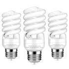E26 Base 13w 2700k 900lm Cfl Light Bulbs  T2 Spiral  60watt Pack Of 3