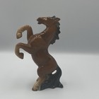 Vintage Horse Porcelain Ceramic Figurine 5    Brown Black Bucking Rearing Equine