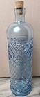 Decorative Blue Glass Bottles Tall Contemporary With Corks