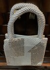 Silver Metal Mesh Small Purse Handbag Handles Evening Bag 90s Y2k Retro Vtg