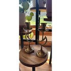 Vintage Celestial Brass Candle Holders Moon Lunar Astrology Decor Set Of Two