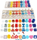 Wooden Montessori Toys For Kids  Toddler Number Puzzles Sorter Counting Shape   