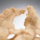 Vintage Chinese Carved White Soapstone Horse Horses Figurine Statue