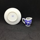 Vtg Blue Willow Child s Tea Set Creamer 1 75    Plate 3 5    Made In Japan