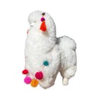 Large Alpaca Standing Plush Doll White Fur 24  Tall Natural Artisan Made 