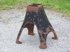 Antique Cast Iron Cream Separator Base Stand Steampunk Industrial Table Pedestal