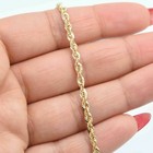 3mm Textured Rope Chain Anklet With Lobster Lock Real 10k Yellow Gold 10 