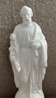 Antique French Saint Joseph White Bisque Porcelain Statue Figurine