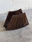 Vintage Danish Modern Sculptural Rosewood Folding Fruit Bowl Centerpiece