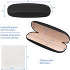 Glasses Case  2 Pack Eyeglass Case With Cleaning Cloth  Glasses Case Hard Shell