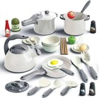 32pcs Kids Play Kitchen Toys Set  Toddlers Pretend Cooking Playset Acccessori   