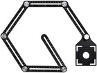 Multi Angle Measuring Ruler  Six-sided Aluminum Alloy Metal Angle Finder Tool   