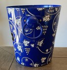 Pommery Champagne Ice Bucket Blue Floral Handles Reims-france French Vtg Decor