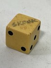 Vntg Bakelite Butterscotch Dice Skunk Game Missing Pip Tested 1940s
