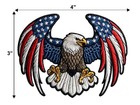 American Eagle Embroidered Patch Patriotic Bird Badge Iron On Sew On Applique
