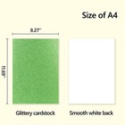 Simetufy Glitter Cardstock Paper  60 Sheets  Multicolored  White  20 Colors 