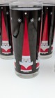 Libbey Tall Santa Holt Howard Tumbler Glass 5 5  Vintage Set Of 5