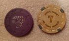  1  And 25c Jerrys Nugget Vtg Las Vegas Nv  Casino Chip Lot Desk Cleanout