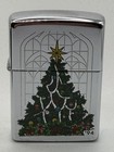 Vintage 1994 Christmas Tree High Polish Chrome Zippo Lighter New B23