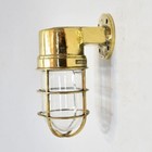Antique Ship Brass Bulkhead Light   Wall Mount Fixture Lot Of 2   Marine Salvage