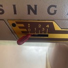 Vintage Singer Sewing Machine Tan Made In Great Britain