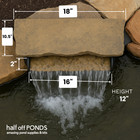 16  Filtering Waterfall Spillway Kit W  Rock Lid And Lip  2200 Gph Pump  12 5