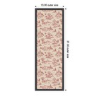 Kate And Laurel Framed Magnetic Board 13x37 Christmas Red Toile Design