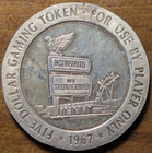 Las Vegas  Nevada Nv Hotel Thunderbird  5 Five Dollar Silver   Gaming Token