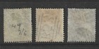 Mauritius Sg46 48 1860 Qv 1d 2d 4d Trio Short Set  Used  C   150 