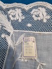 Vtg Desco Brussels   Embroidered Wheat Lace Handkerchief Lace Hankie
