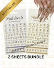 5d Embossed Nail Art Stickers  Gold Silver  Luxury Craft Spring 20262scd Dcsdc