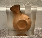 Ancient Authentic Oil Lamp From Byzantine Period 600-640 A c  In Acrylic Casing