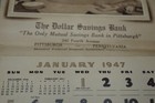 Vintage 1947 The Dollar Savings Bank Pittsburgh Pa Advertising Calendar Babies