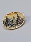 Chicago Illinois Travel Souvenir Lapel Pin Skyline
