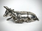 Antique Solid Silver Sterling Cow Snuff Box Victorian 19th C Miniature