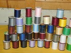 70 Vintage Sewing Thread Spools Mixed Colors Various Brands Many Unused