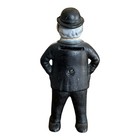 A c  Williams Cast Iron Banker Still Bank Bowler Hat Vintage Coin Bank 5 5  