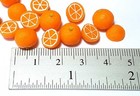 100 Dollhouse Miniature Whole   Half Oranges  doll Mini Food Fruit Wholesale Lot